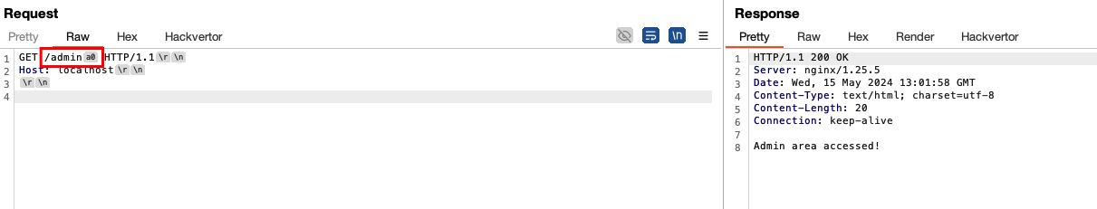 Image containing the Flask Bypass Request and Response